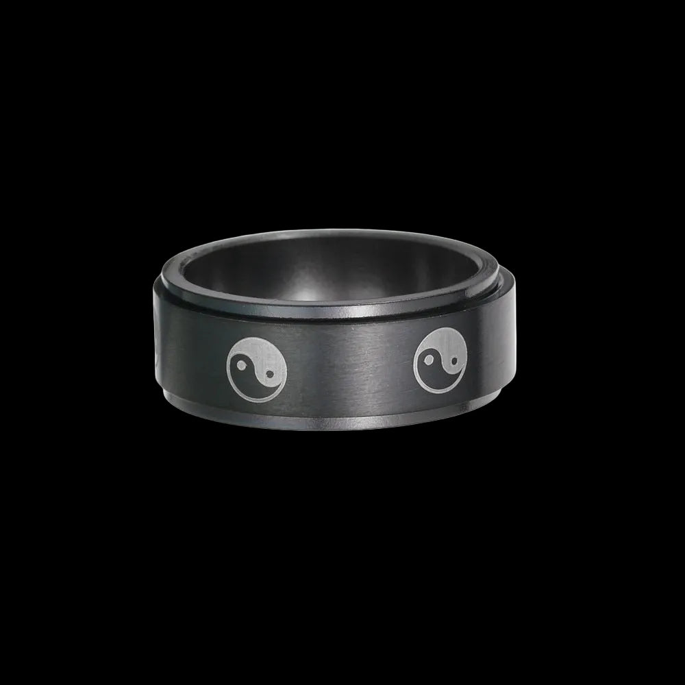 Stainless Steel Turning Decompression Gossip Ring for All